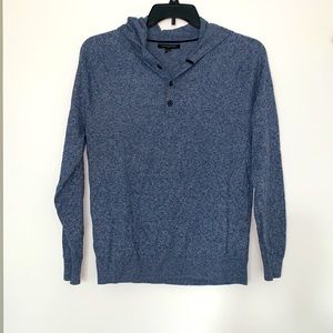 Banana Republic Light Blue Hooded Button Up Long Sleeve